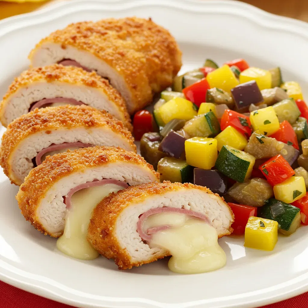 Cordon bleu et ratatouille d'automne