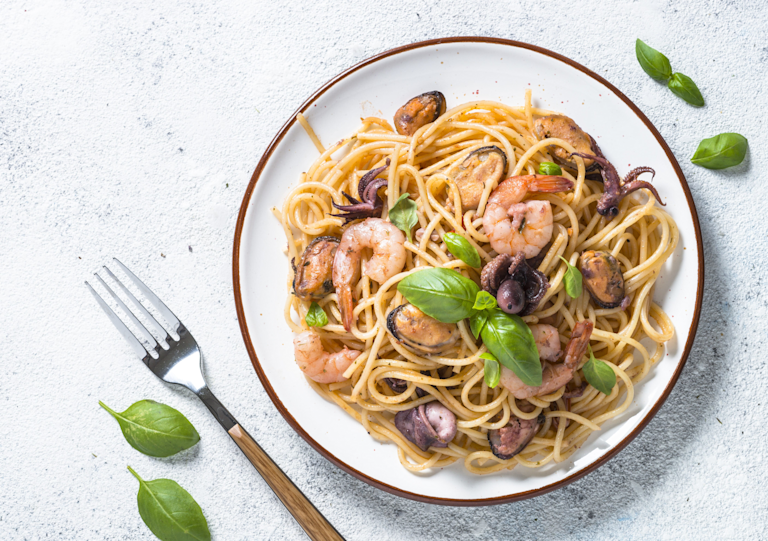 Spaghettis aux fruits de mer